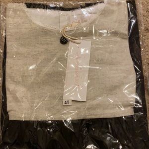 Well Dressed Wolf size 4 linen and black dress